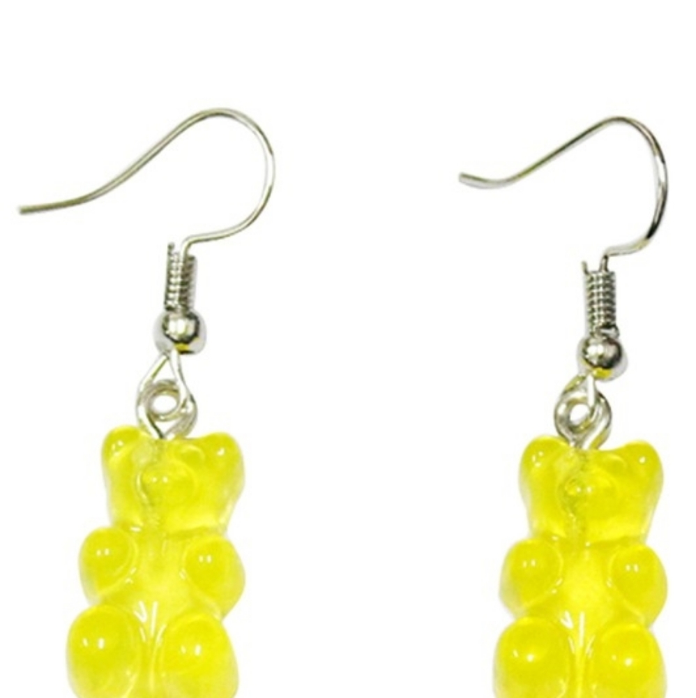 Gummy bear earrings with secret freebie